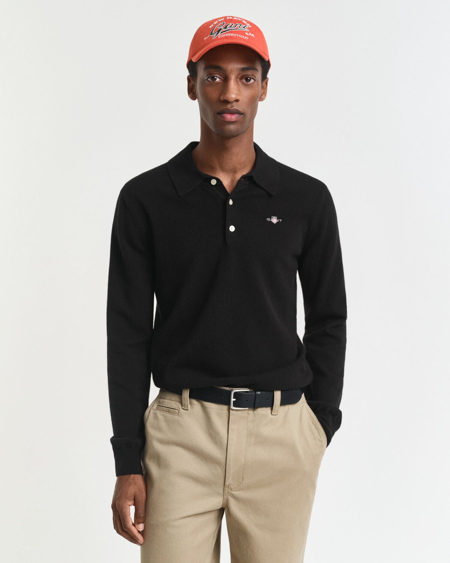 Polo-Pullover aus extrafeiner Lammwolle