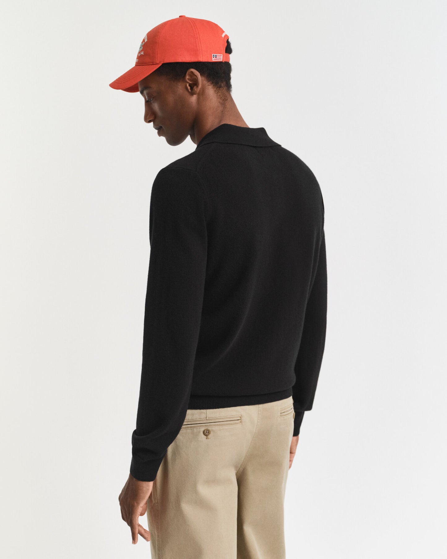 Polo-Pullover aus extrafeiner Lammwolle