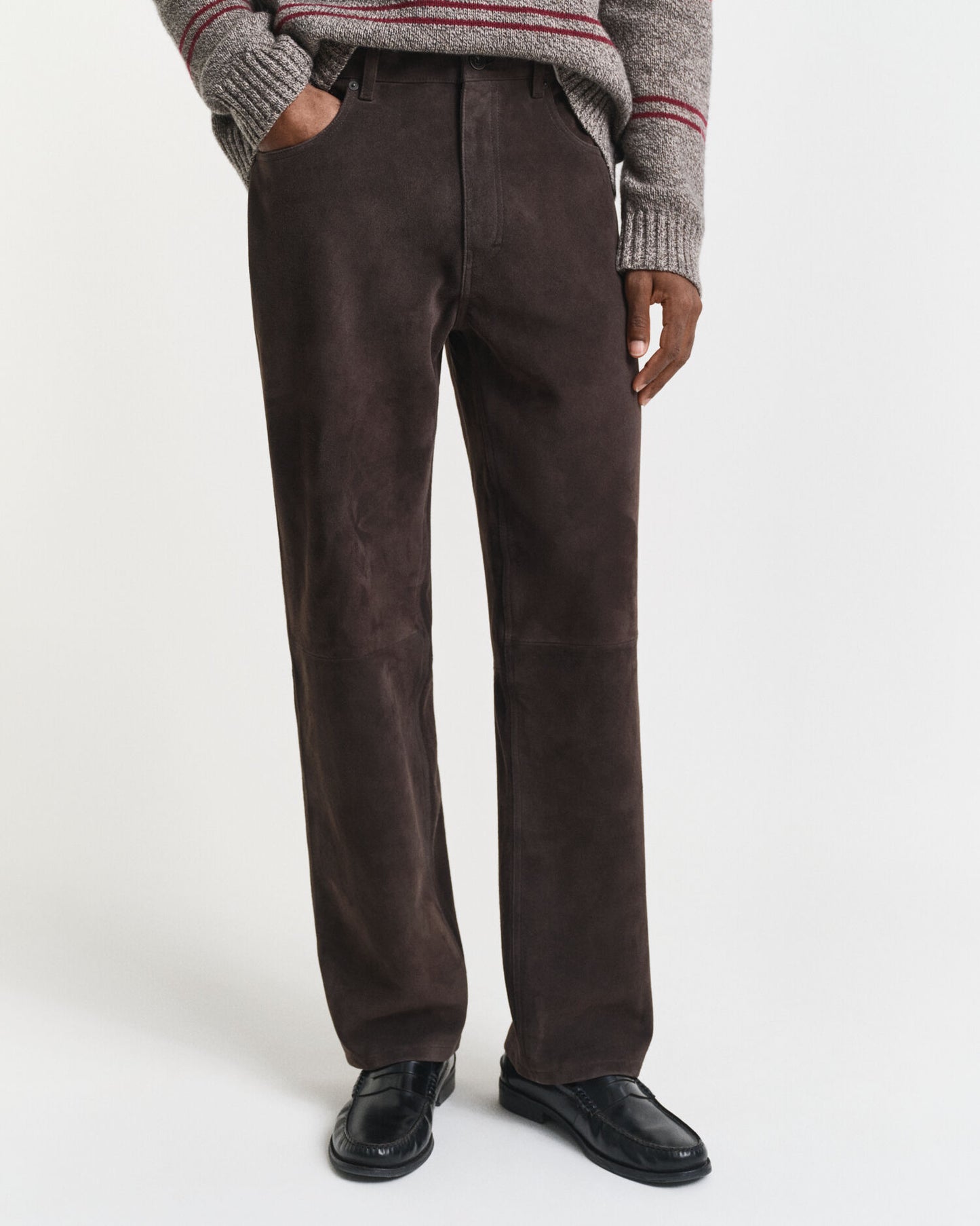 Wildleder Straight Fit Jeans