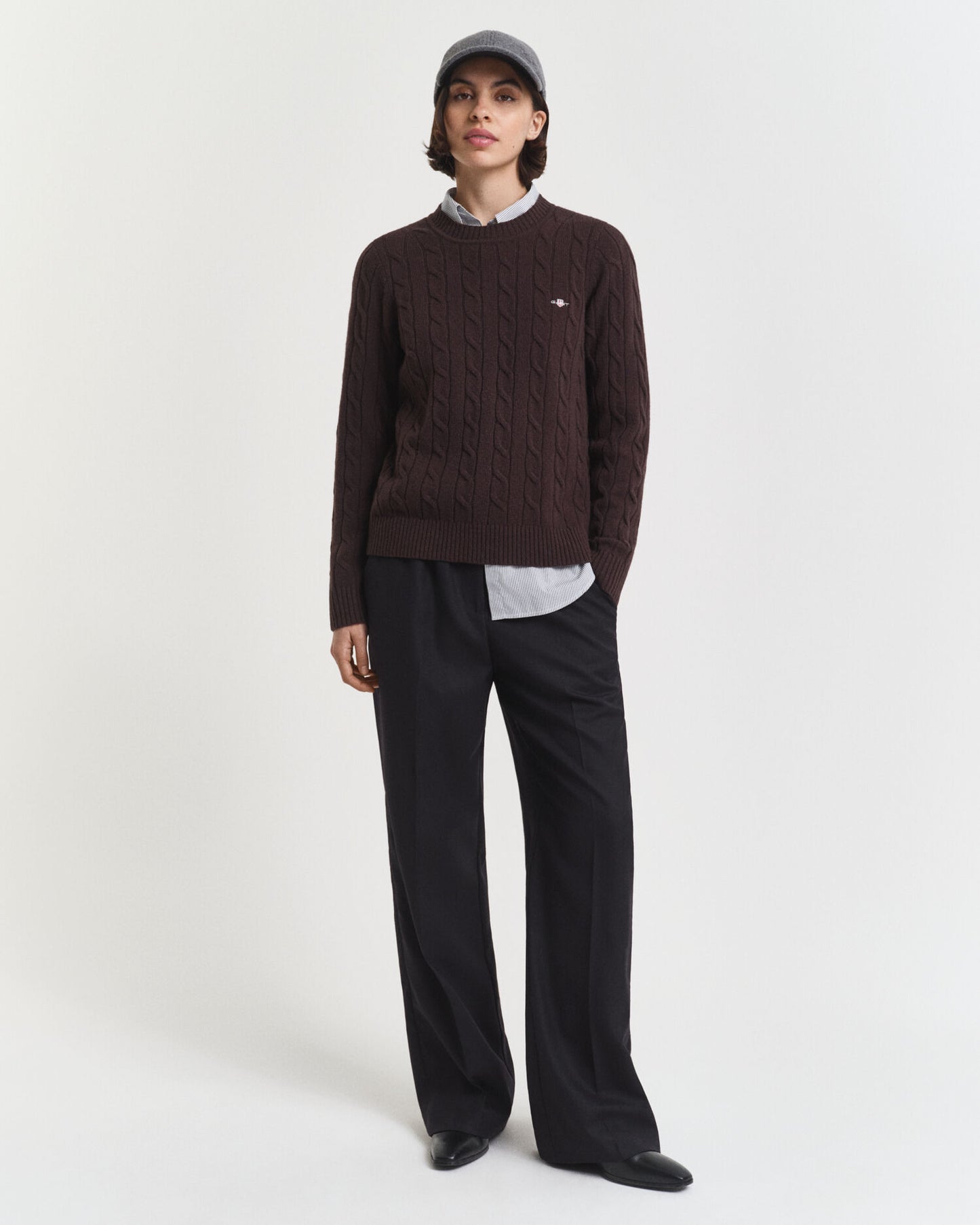 Pantalon en laine mélangée à enfiler
