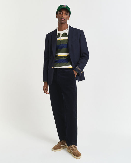 Chino en velours côtelé coupe droite