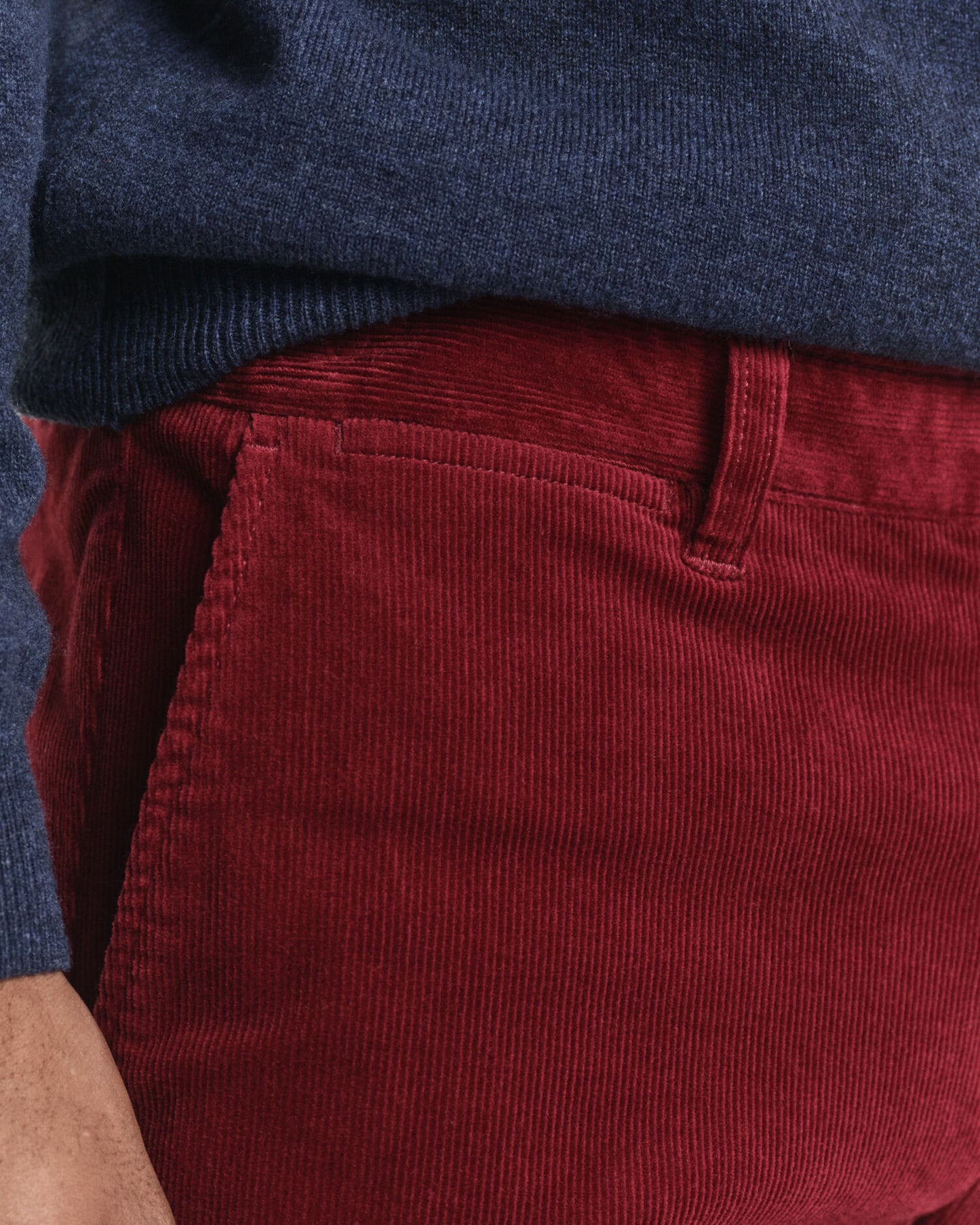 Chino en velours côtelé coupe slim