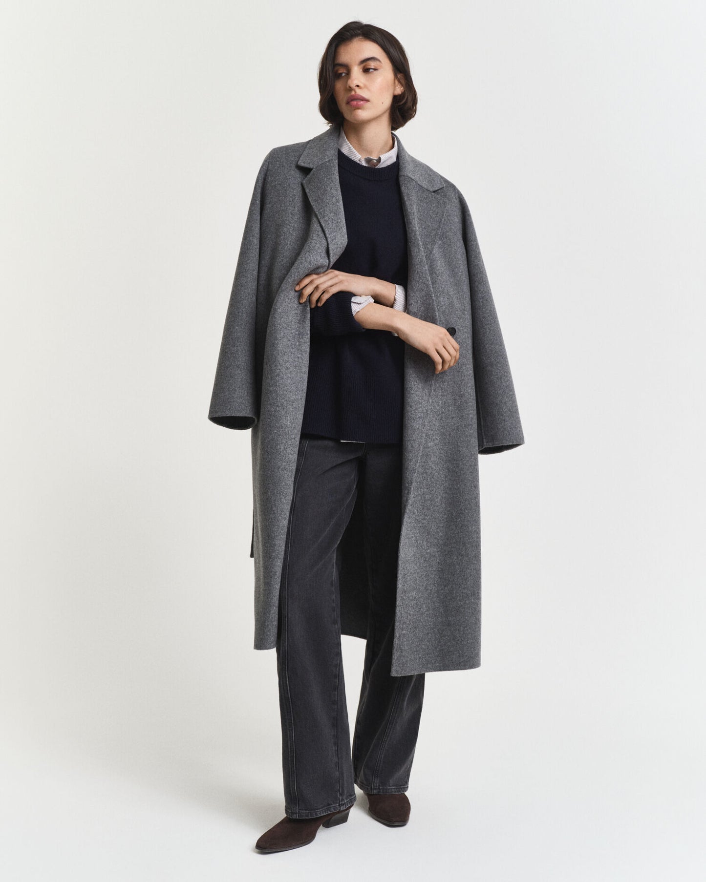 Pull ras du cou en doux mélange laine et cachemire