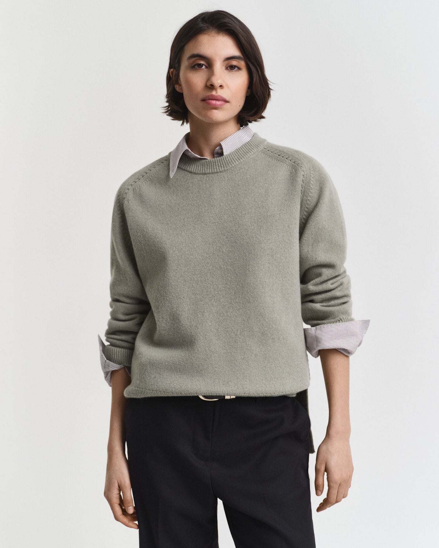 Pull ras du cou en doux mélange laine et cachemire