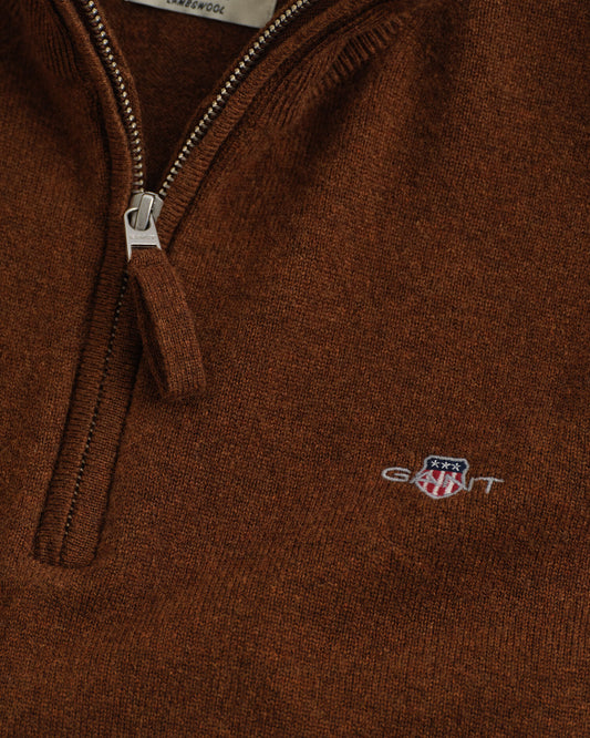 Pull demi-zippé en agneau super fin