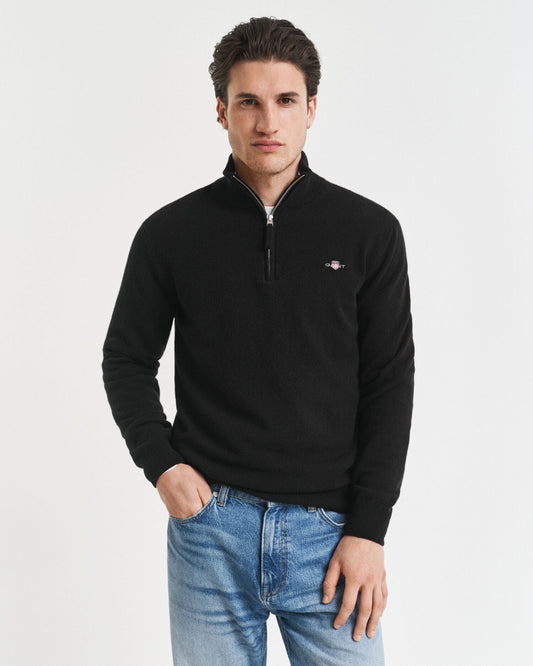 Pull demi-zip en lambswool extrafin