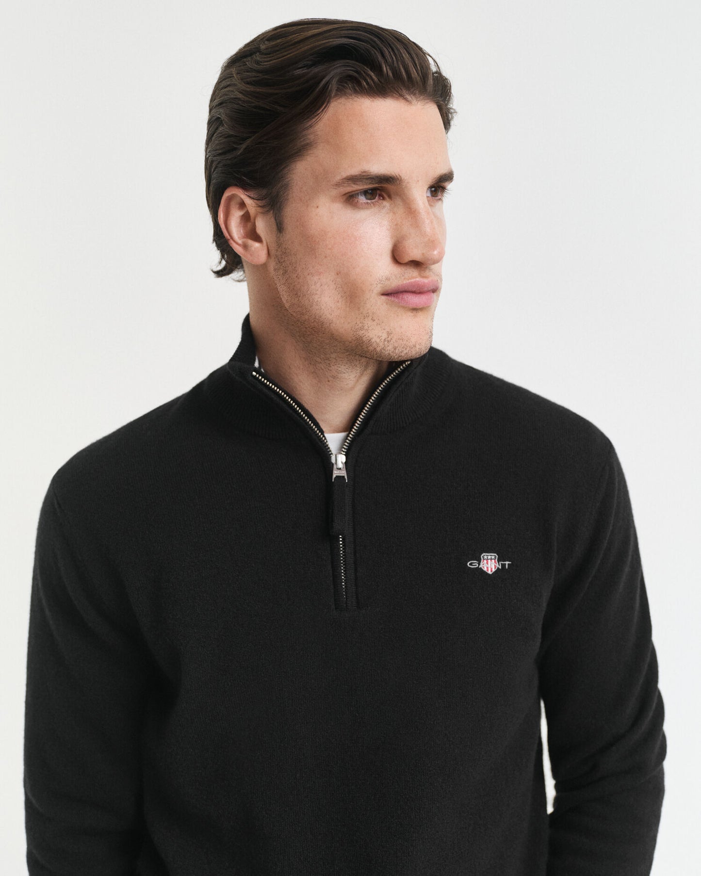 Superfeiner Lambswool-Half-Zip-Pullover