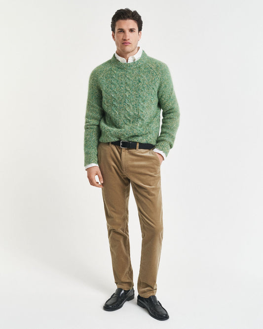 Pantalon chino en velours côtelé coupe slim