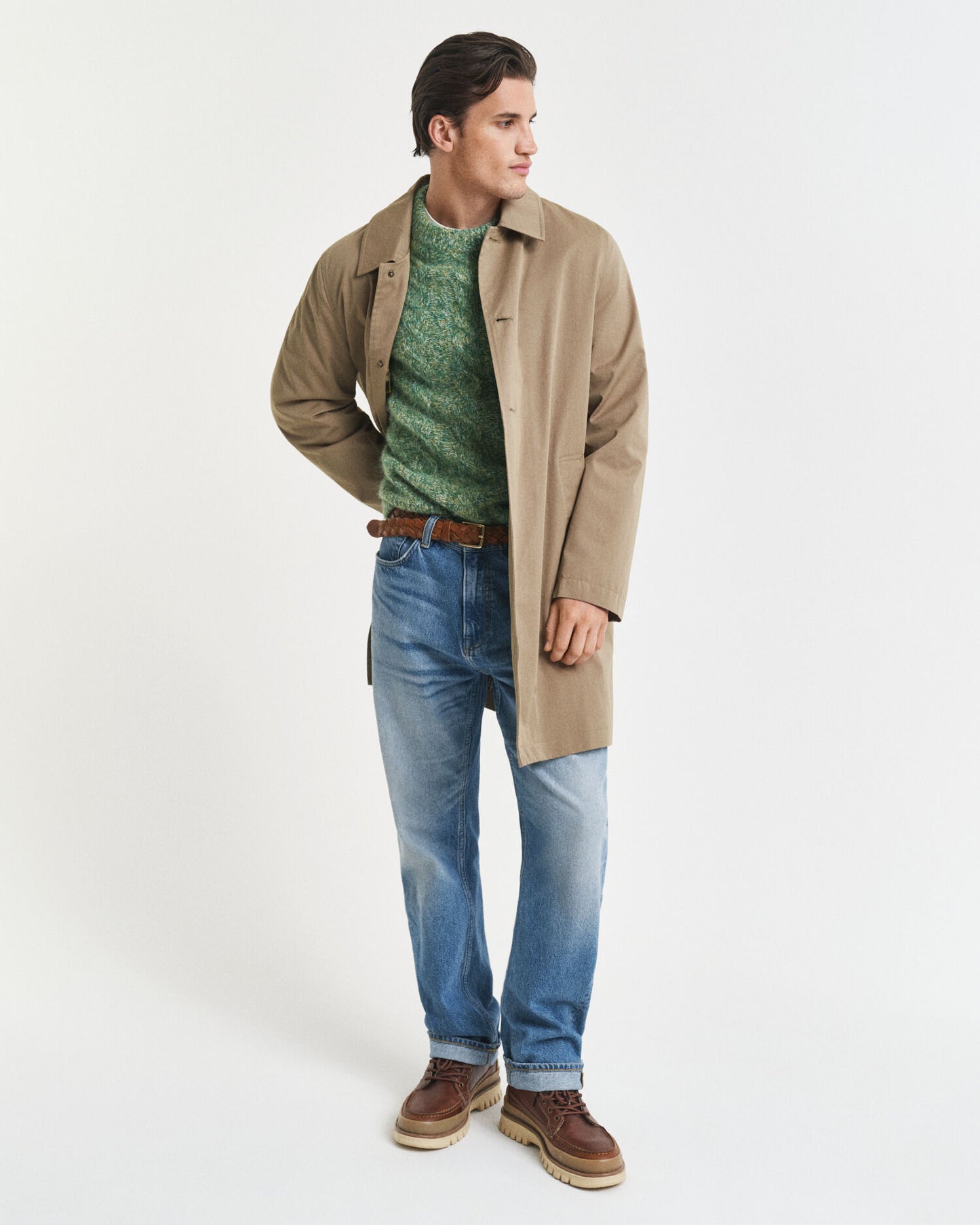 Pull ras du cou en maille torsadée
