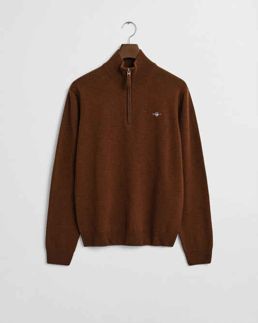 Pull demi-zippé en agneau super fin