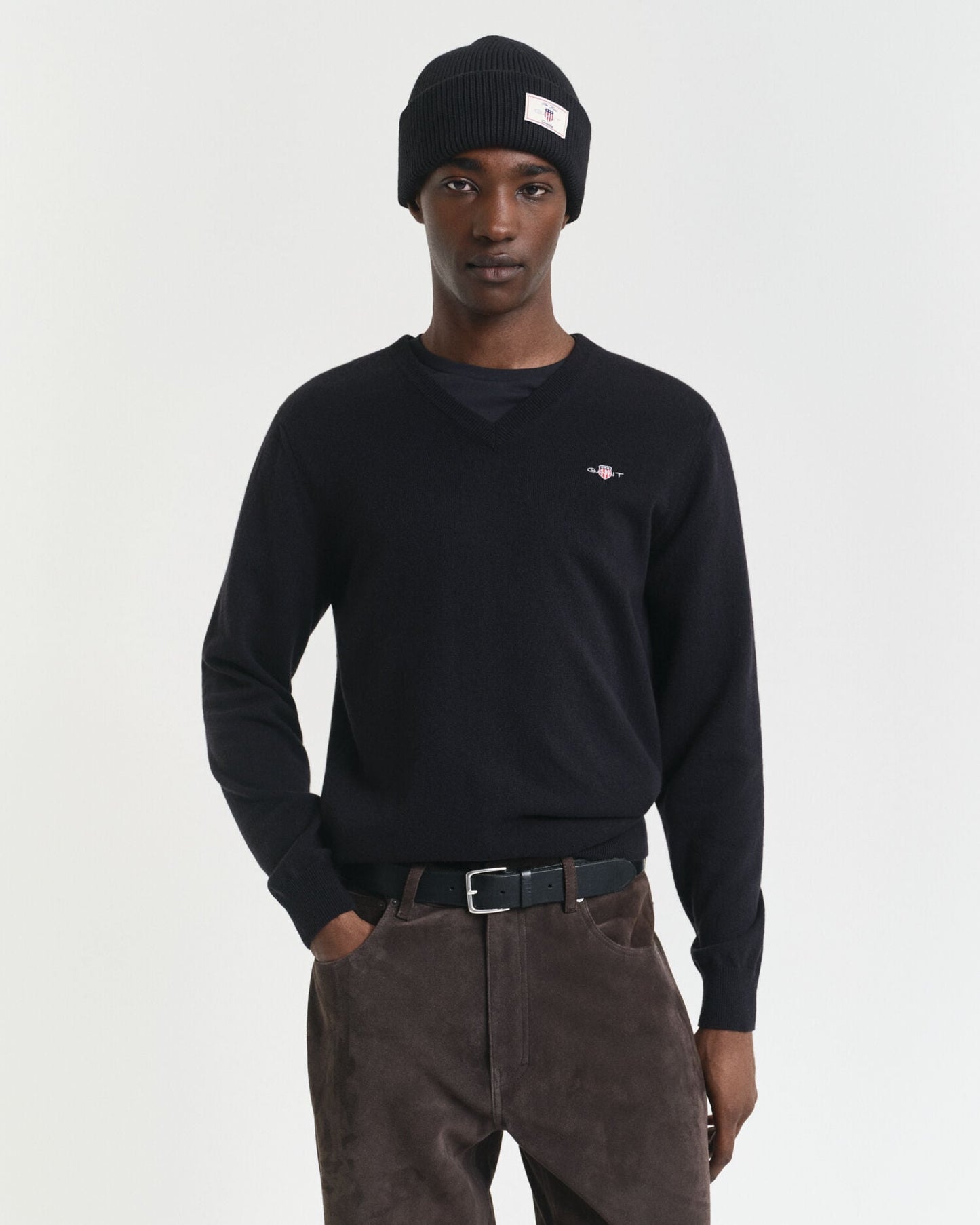 Pull col V en laine d'agneau ultra fine