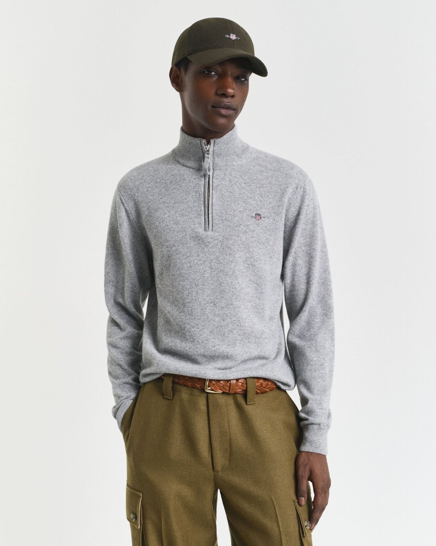 Superfeiner Lambswool-Half-Zip-Pullover