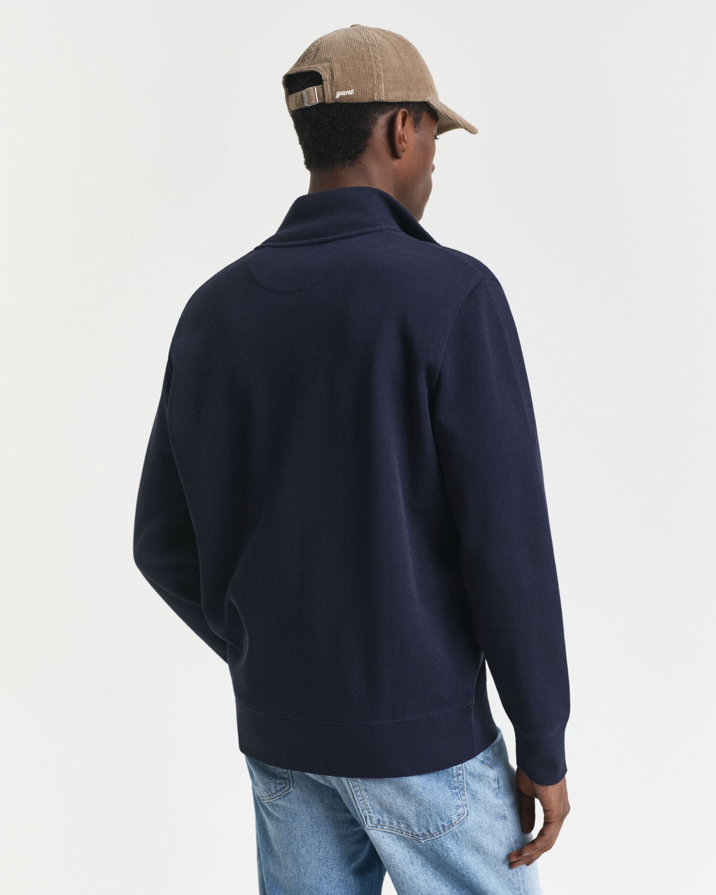 Cardigan zippé à côtes Sacker