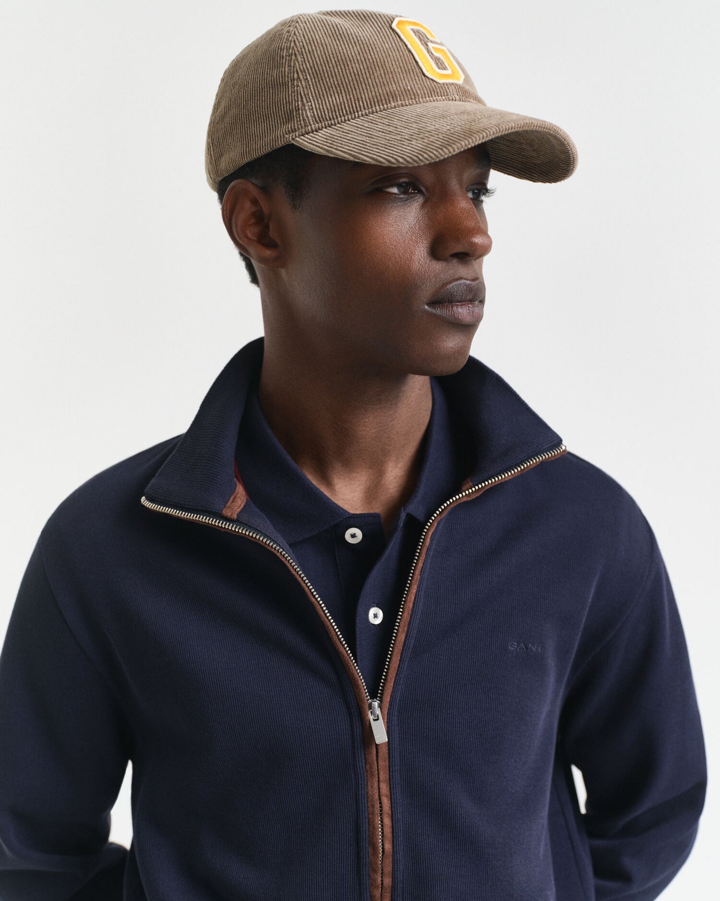 Cardigan zippé à côtes Sacker