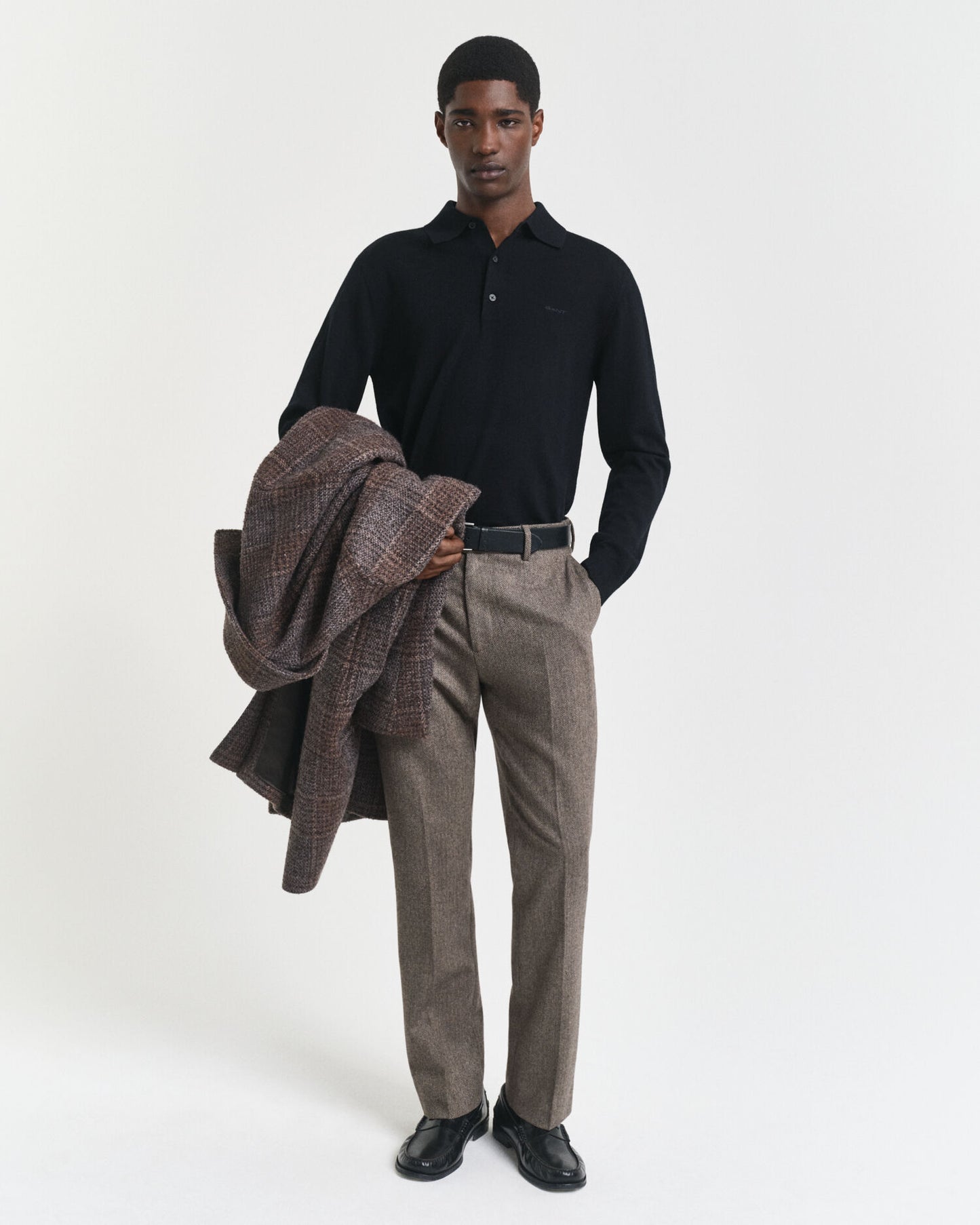 Polo en laine mérinos extra fine