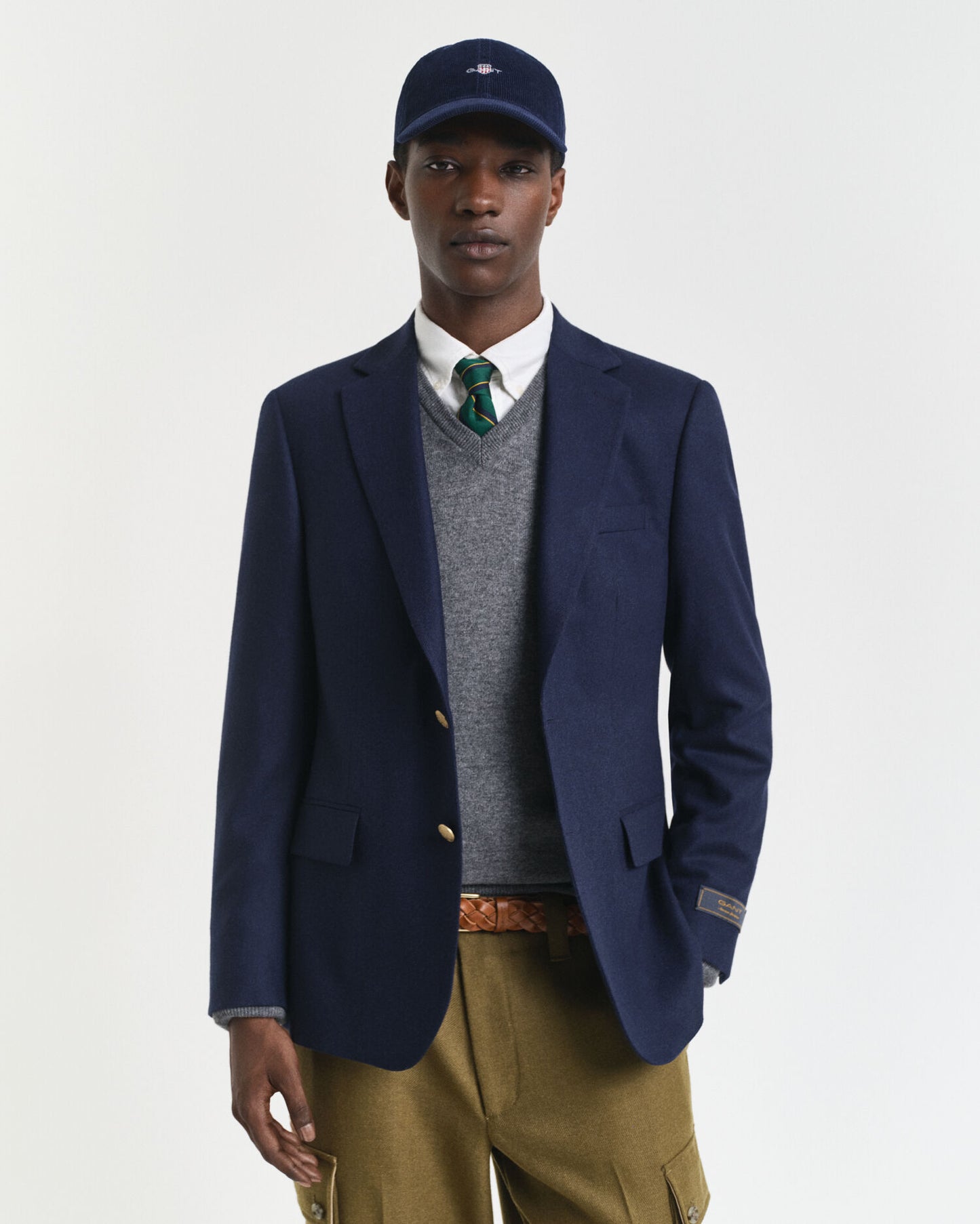 Schmal geschnittener Club-Blazer aus Wollflanell