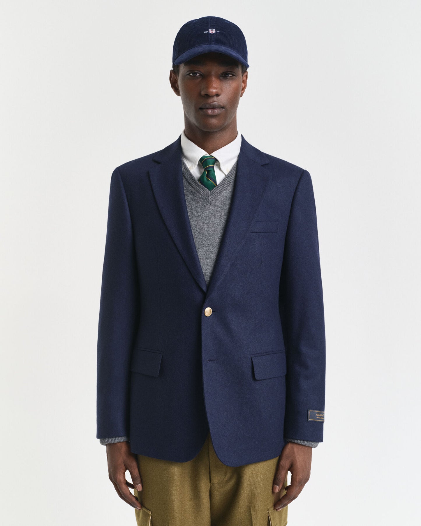 Schmal geschnittener Club-Blazer aus Wollflanell