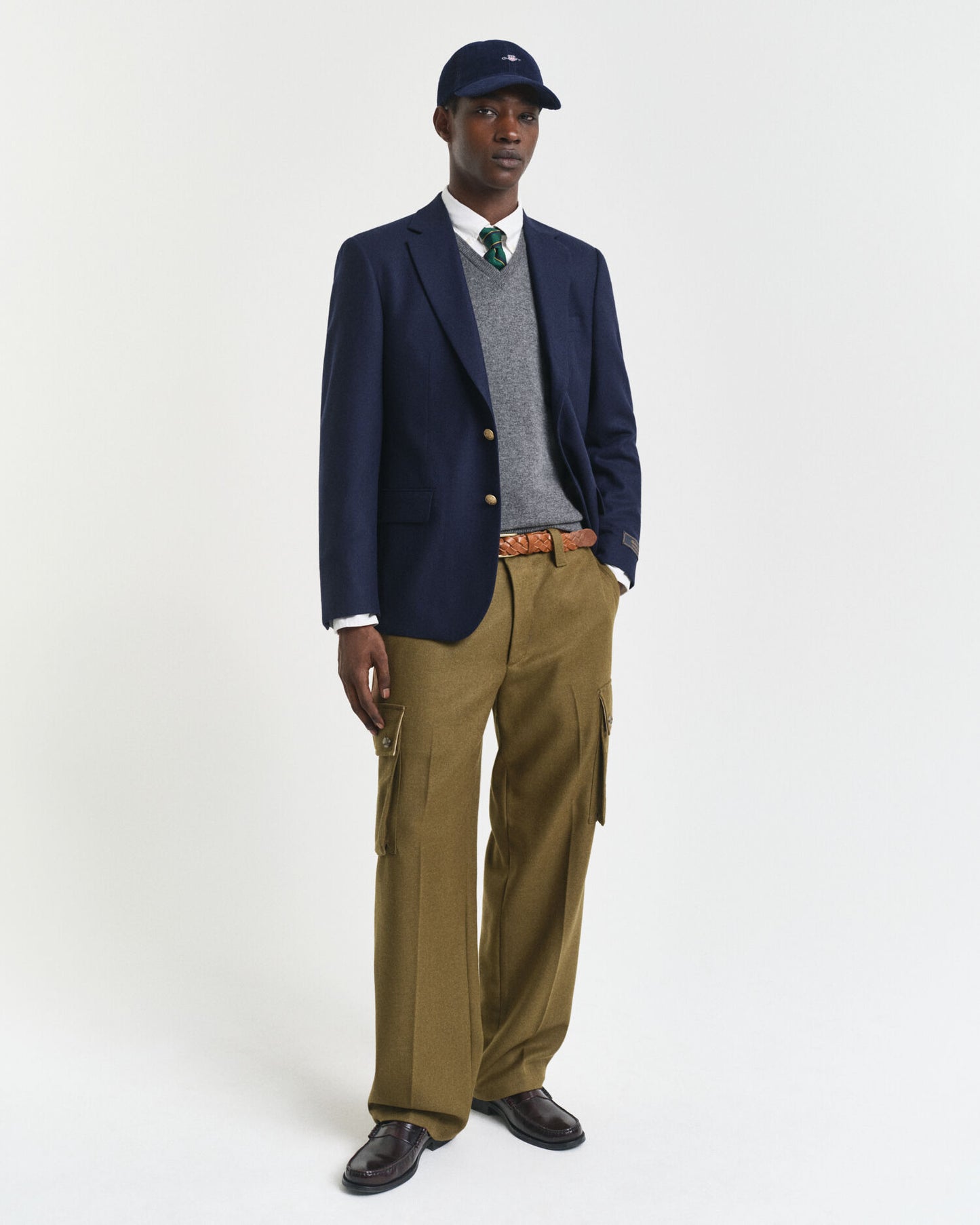 Schmal geschnittener Club-Blazer aus Wollflanell