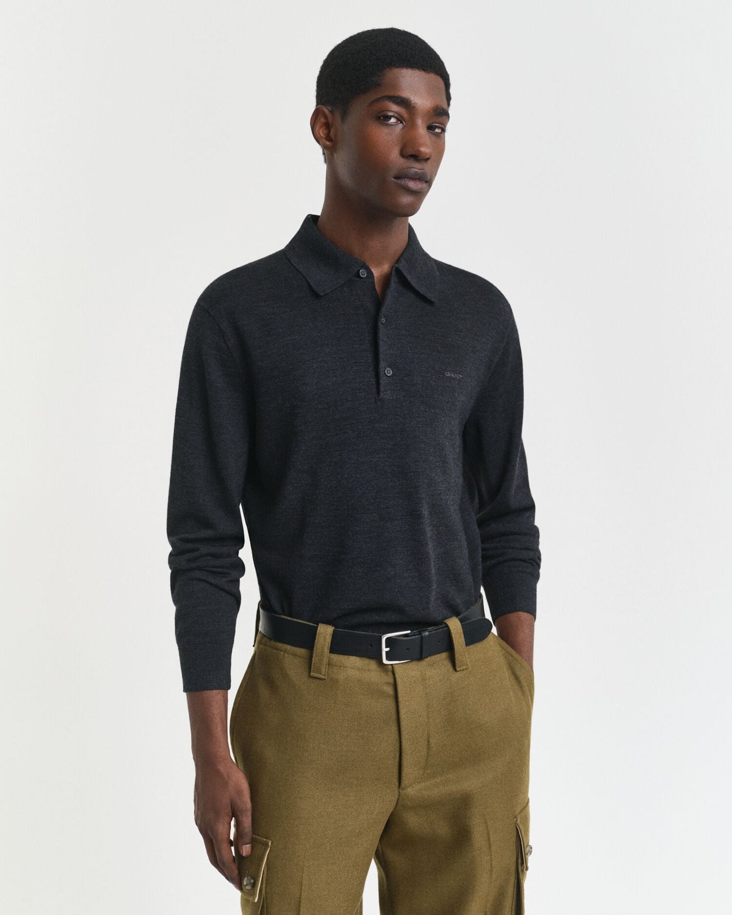 Polo en laine mérinos extra fine