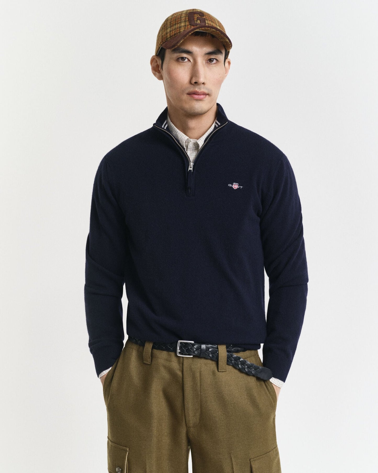 Superfeiner Lambswool-Half-Zip-Pullover