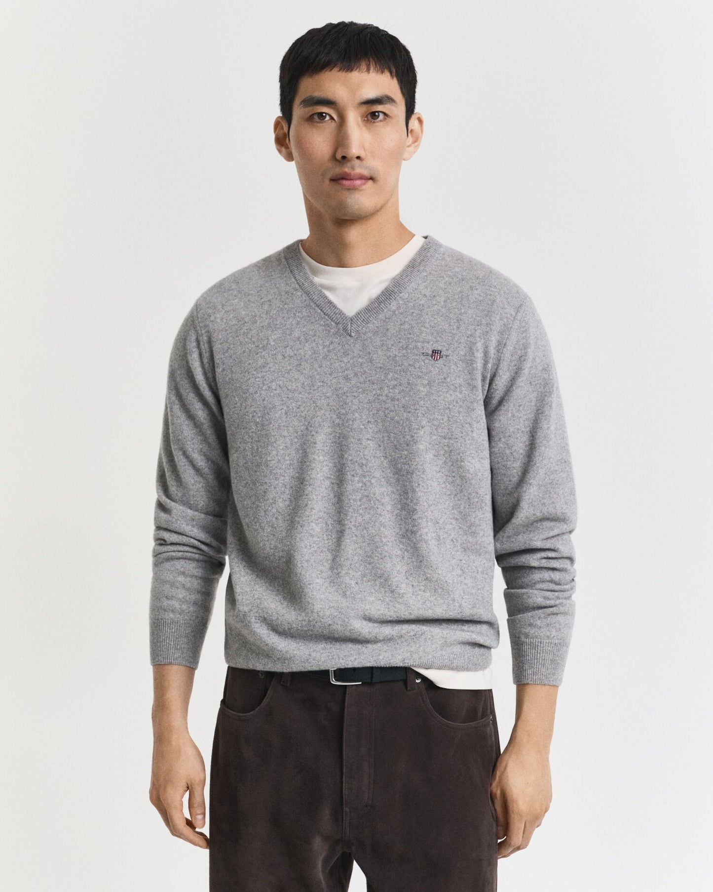Superfeiner Lambswool V-Pullover