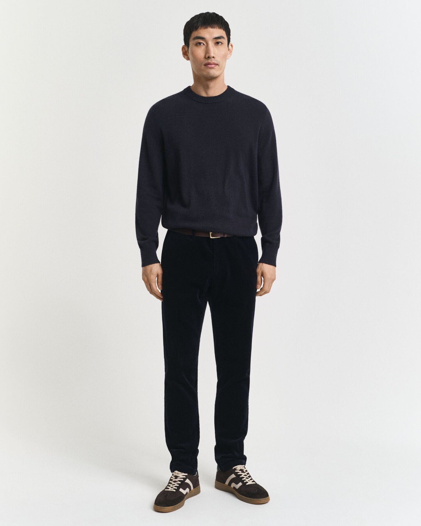 Pantalon Chino en Coton Côtelé Coupe Ajustée