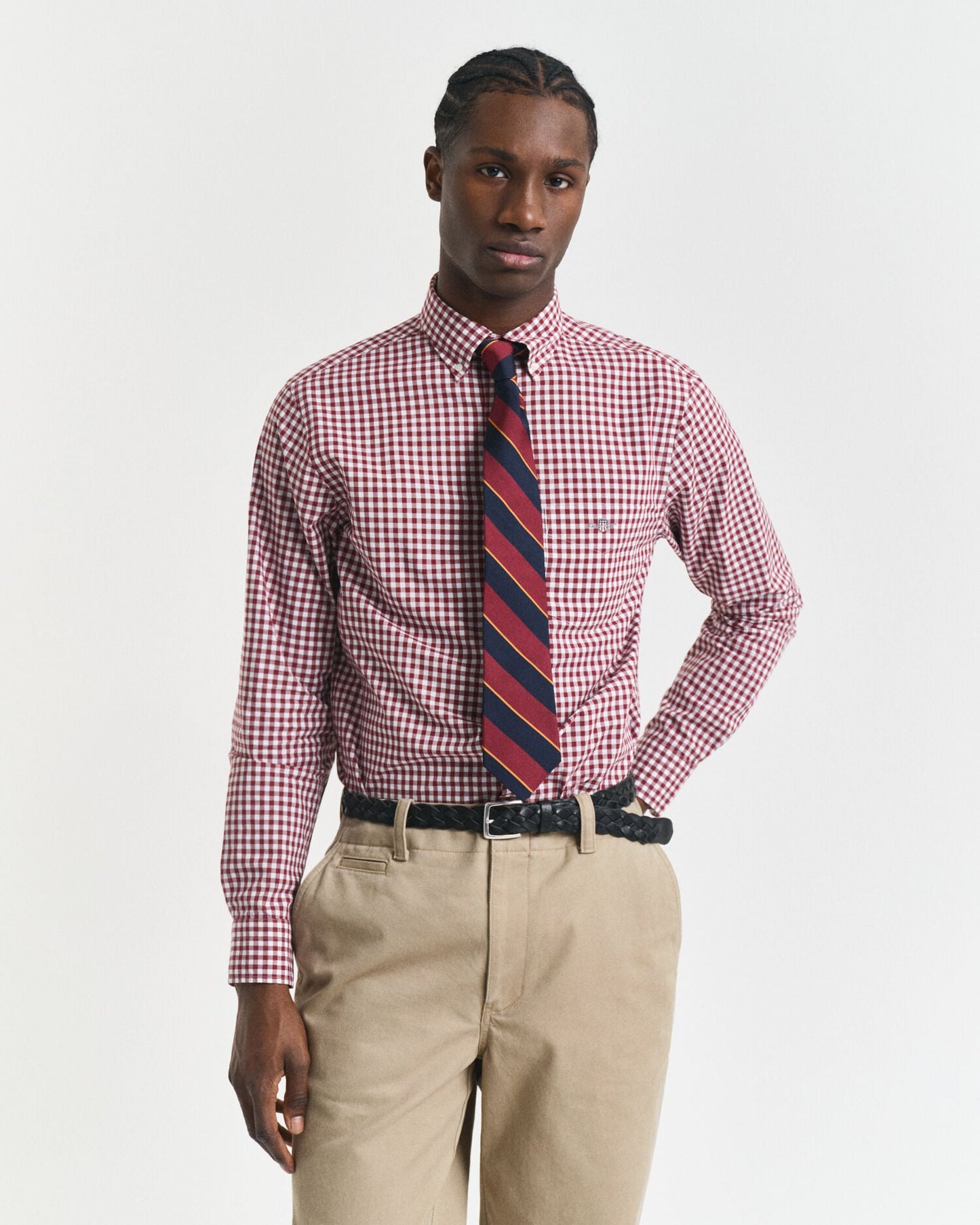 Regular Fit Klassisches Gingham Popelinehemd