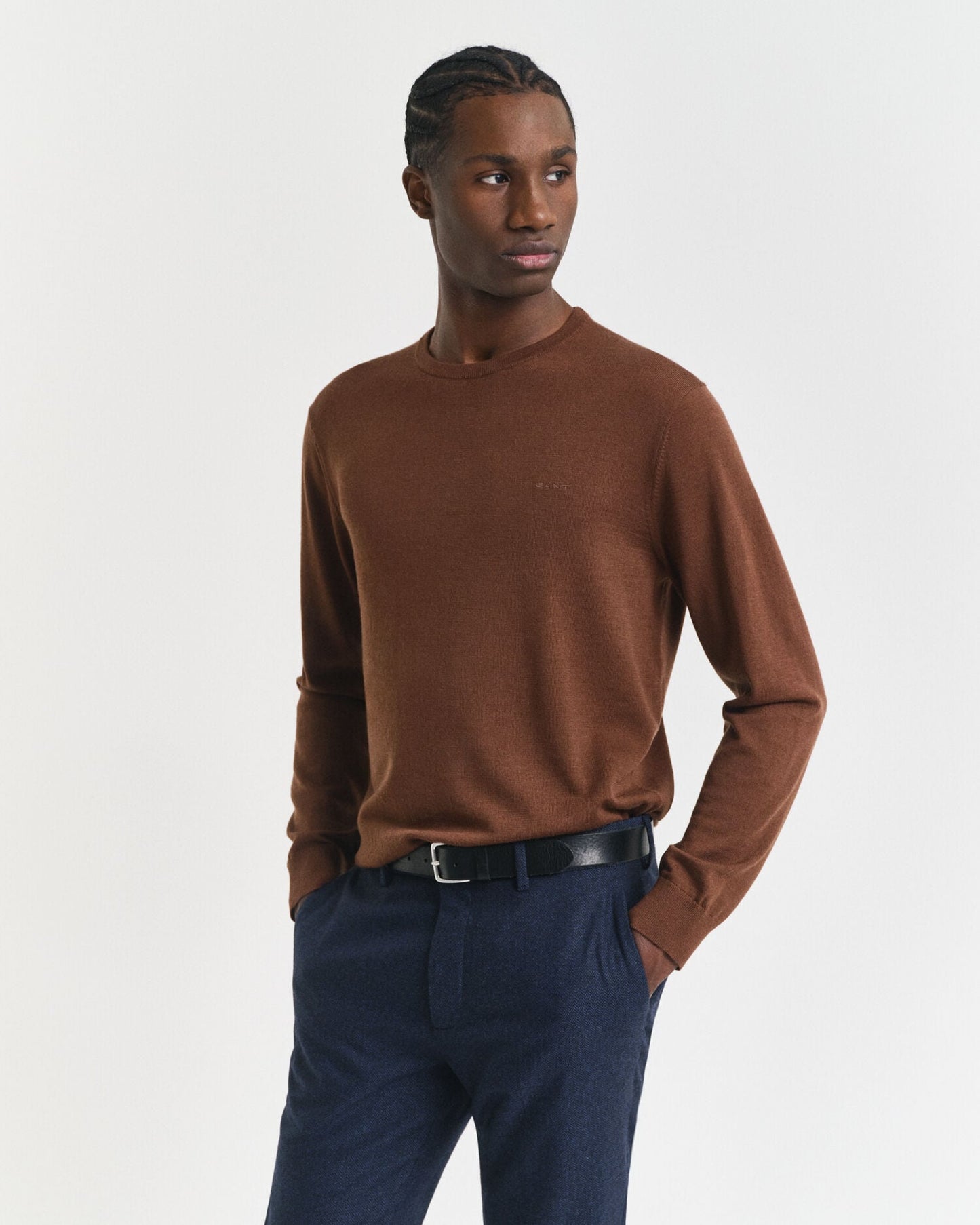 Pull ras du cou en laine mérinos extra fine