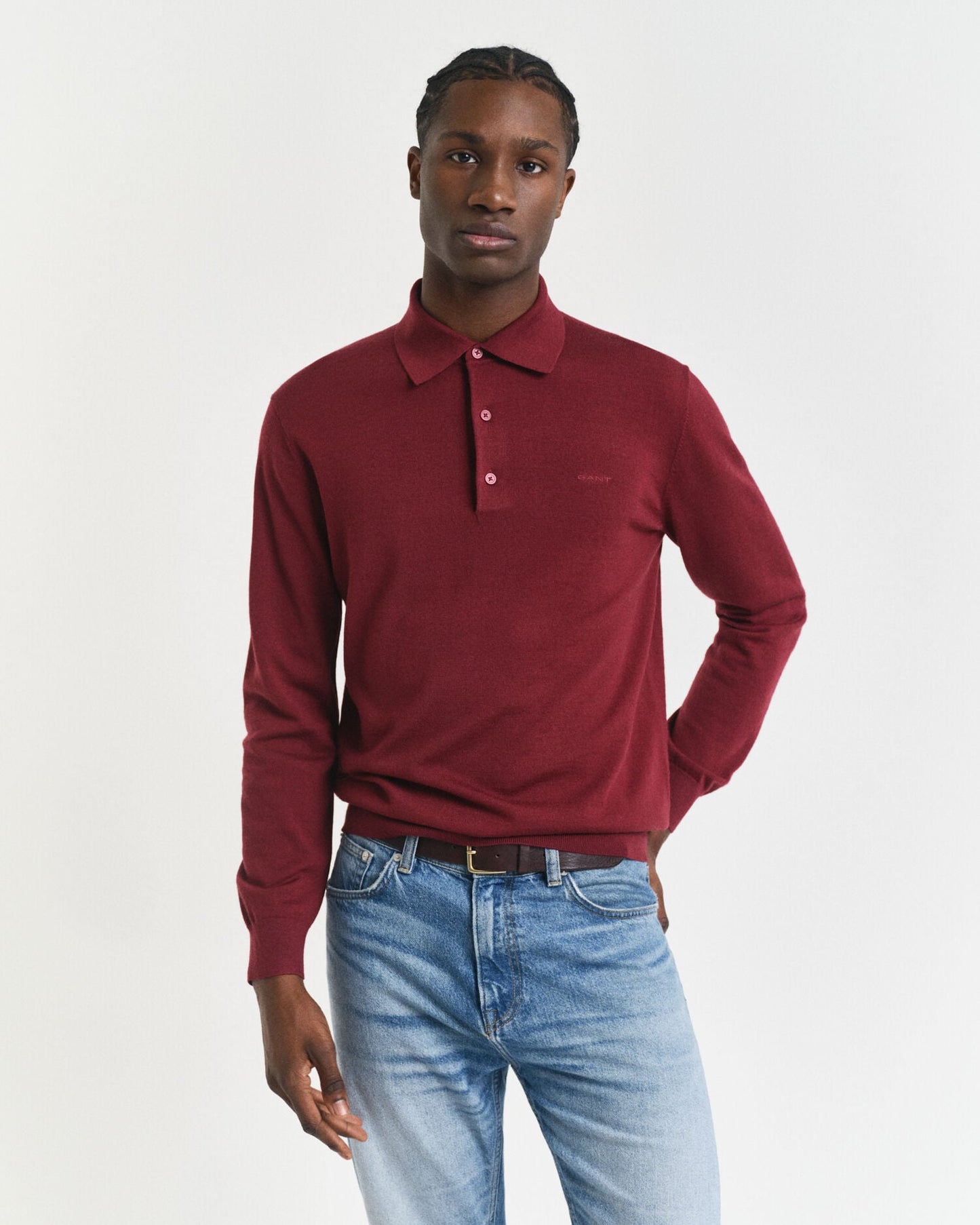 Polo en laine mérinos extra fine