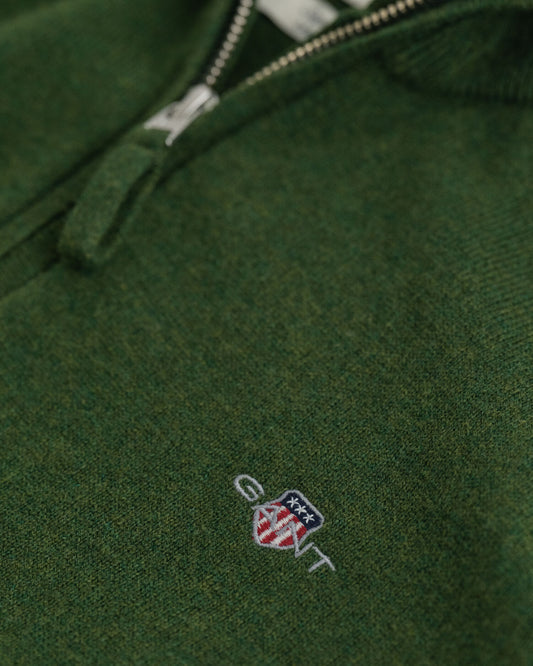 Pull demi-zip en lambswool superfine