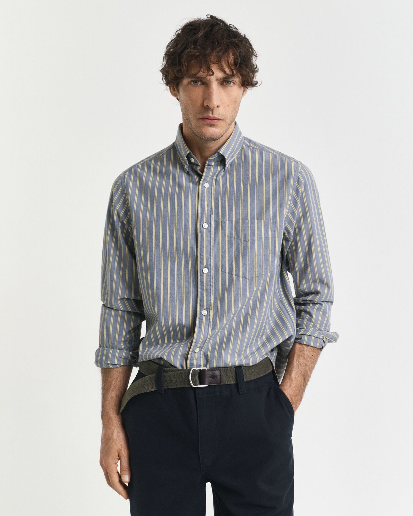 Regular Fit gestreiftes Archiv-Popeline-Hemd