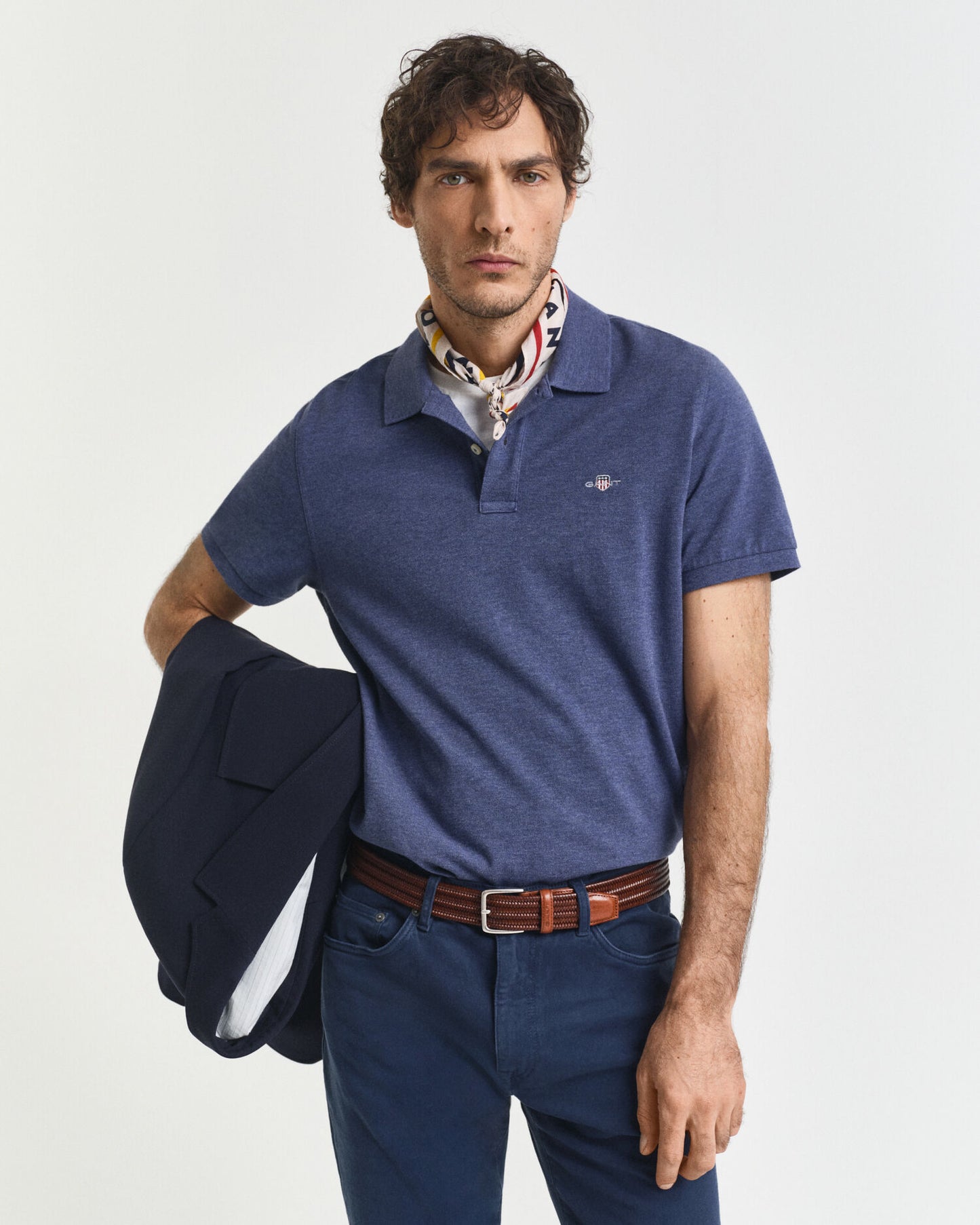 Regular Fit Piqué-Poloshirt mit Schild