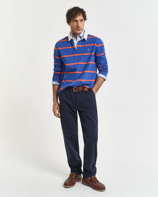 Pantalon chino en serge coupe droite