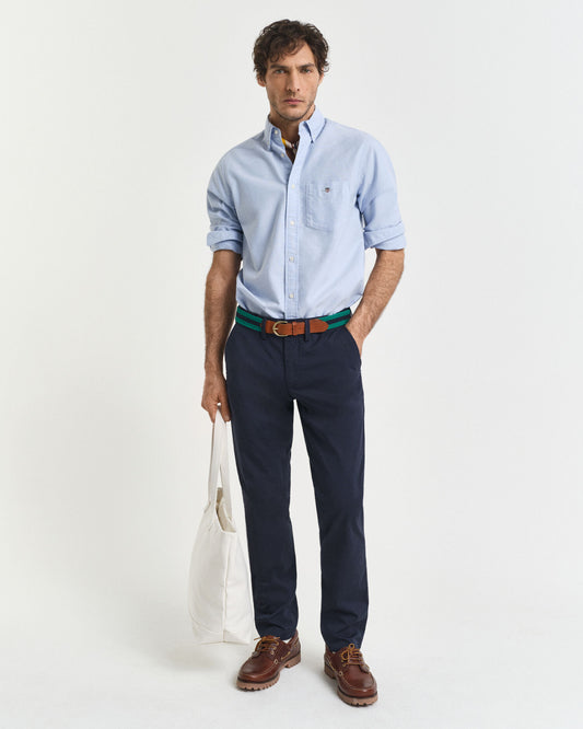 Pantalon chino en sergé coupe slim